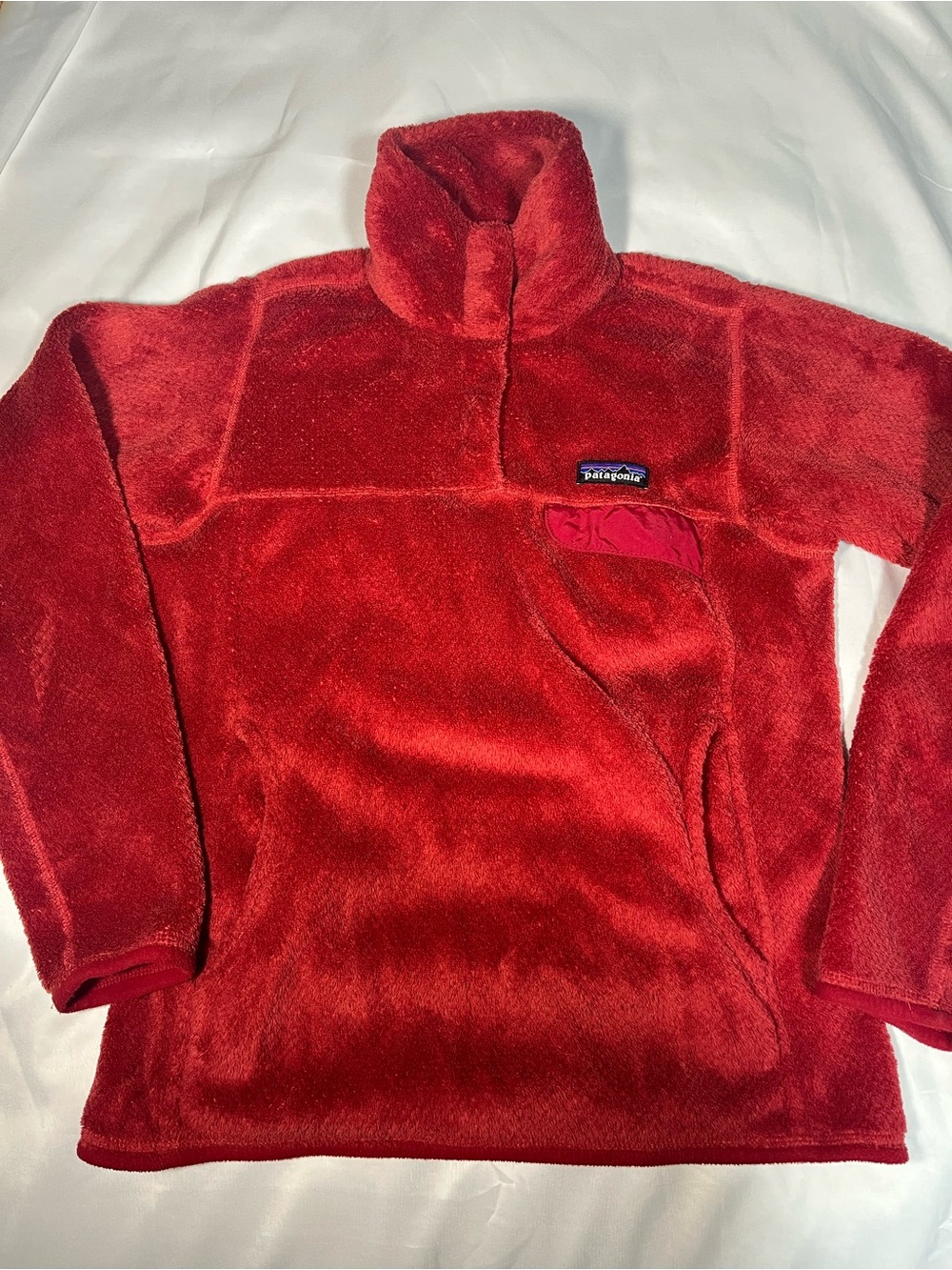 Patagonia Re-Tool Snap-T Pullover Fleece Red‎ Polartec Women’s XS Soft Cozy
